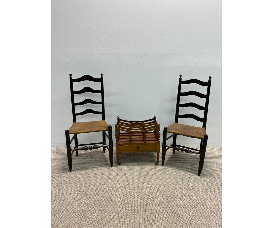 Pair of Delaware Valley Ladder Back Chairs etc. (1 of 4)