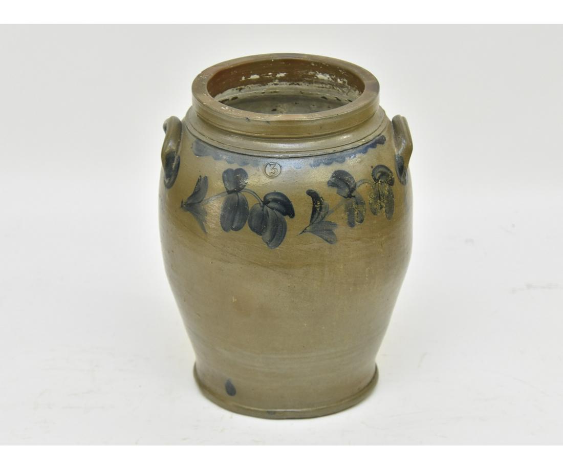 Blue Decorated Stoneware Crock (1 of 5)