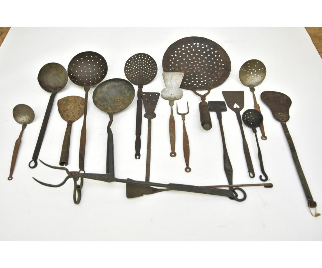 Seventeen Pieces of Iron Cookware (1 of 2)