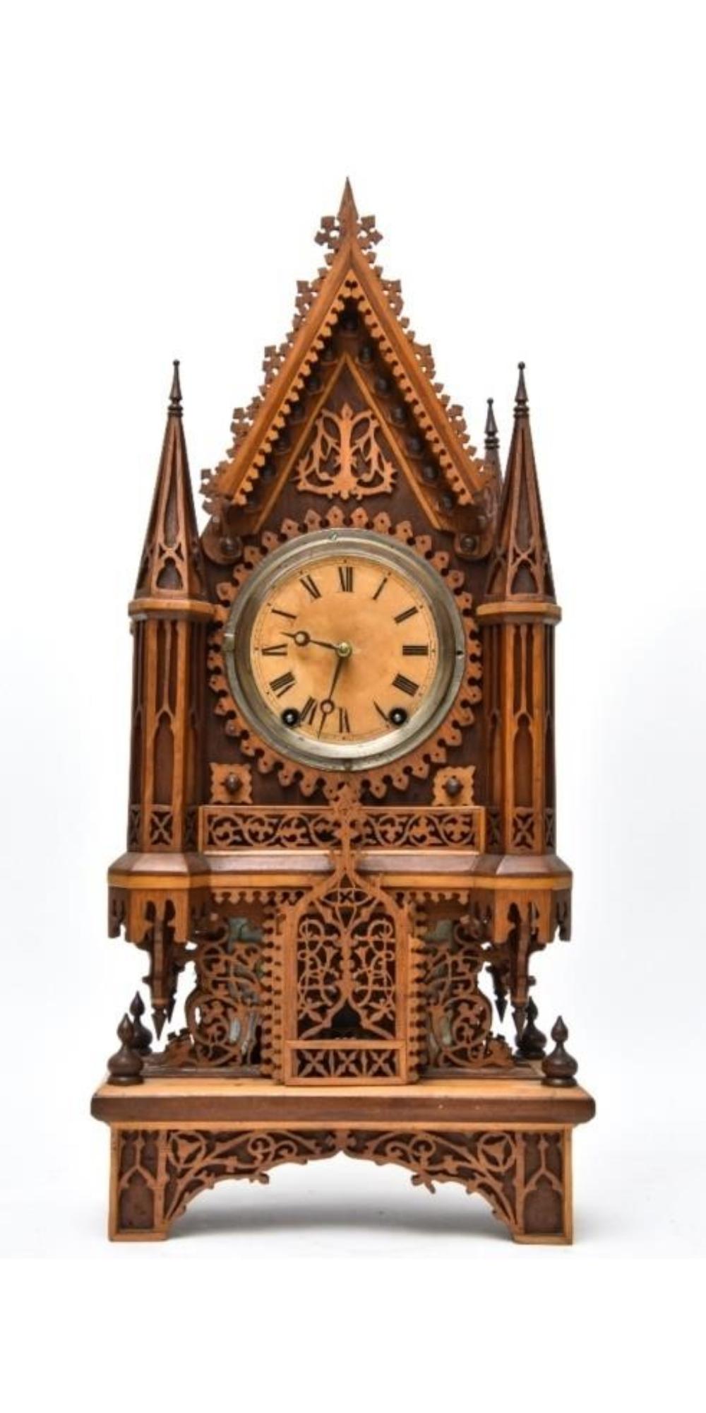 Tramp Art Gothic Clock (1 of 4)