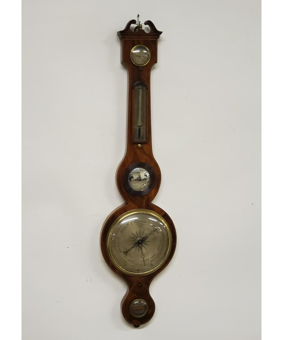 Georgian Mahogany Inlaid Barometer (1 of 6)