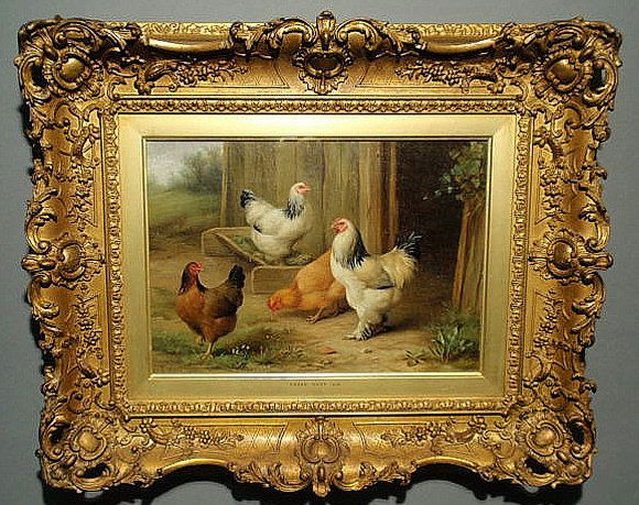 300: Hunt, Edgar [UK, 1876-1953] oil on canvas painting