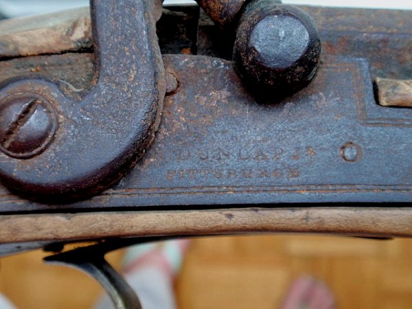 Percussion long rifle, the lock signed “Dunlap Jr, - 2