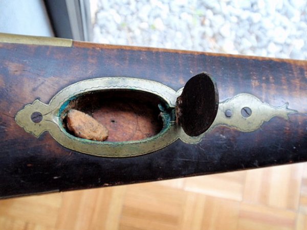Percussion long rifle, the lock signed “Dunlap Jr, - 4