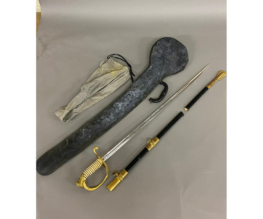U.S. Navy Ceremonial Saber: U.S. Navy ceremonial saber by N.S. Meyer Inc. belonging to M.L. Van Alen 35"l