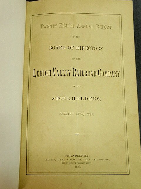Book- Lehigh Valley Rail Road Co.- Annual reports - 2
