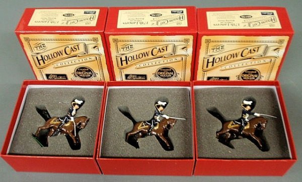 Three boxes of Britains "17th Lancers", each box h