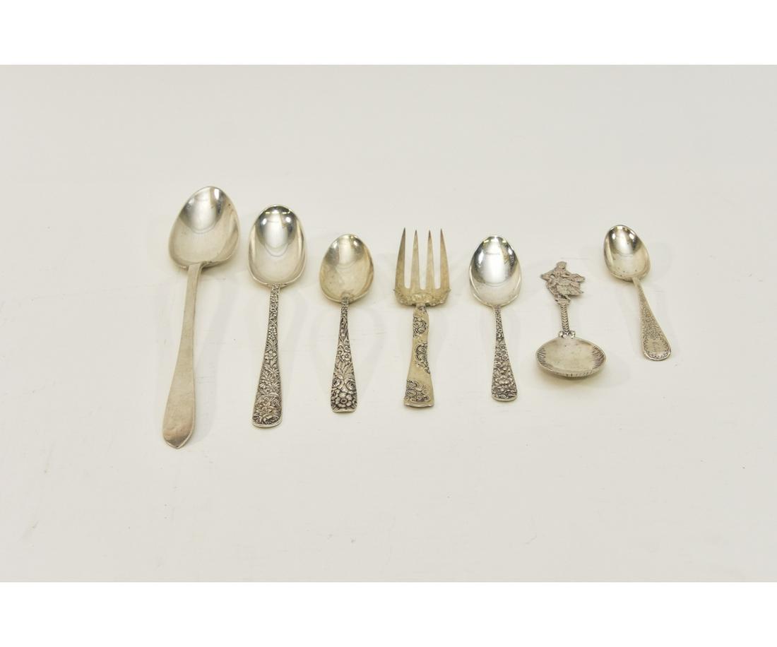 Six Sterling Silver Spoons etc. (1 of 2)