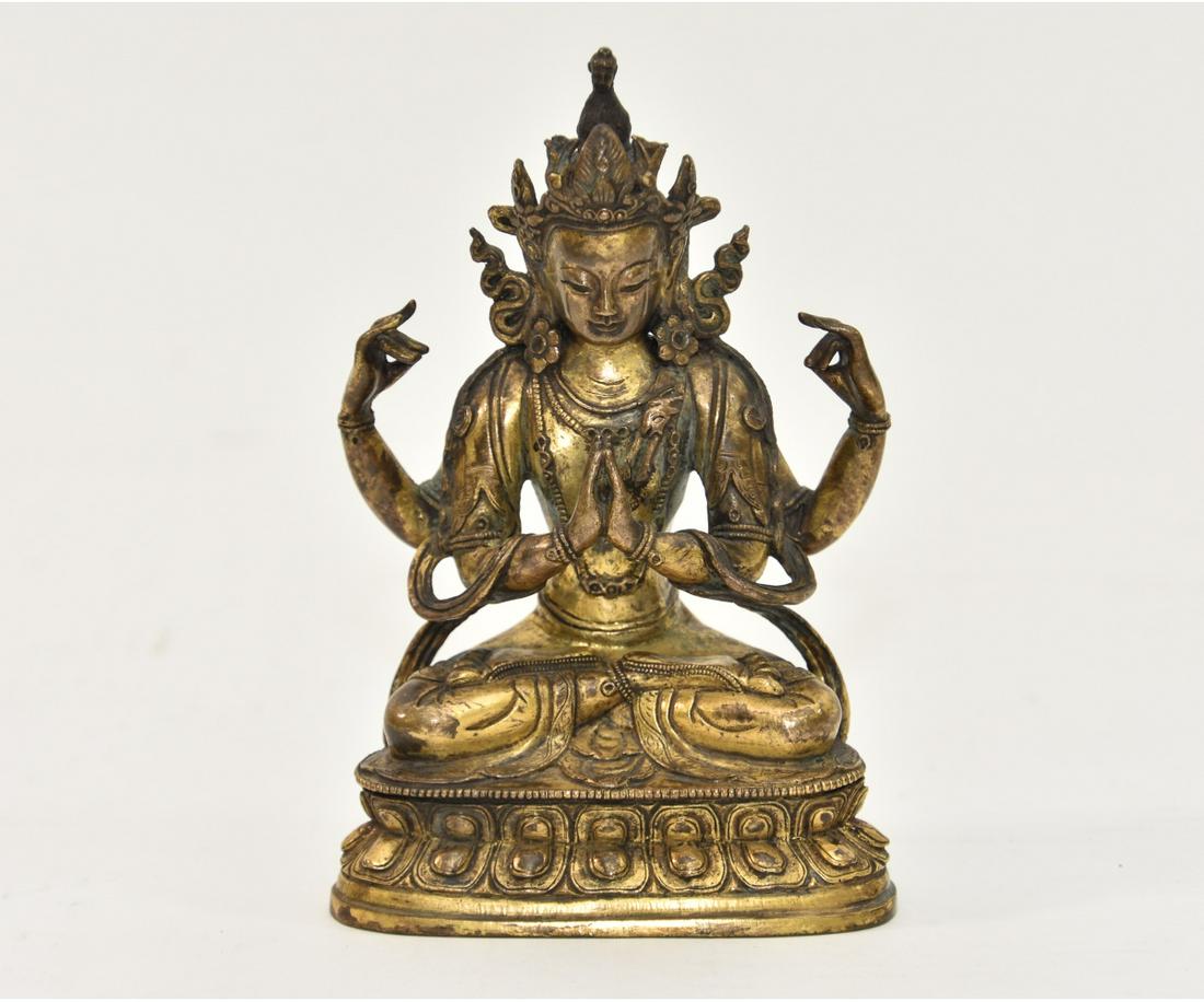 Fine Chinese Gilt Bronze Buddha (1 of 6)