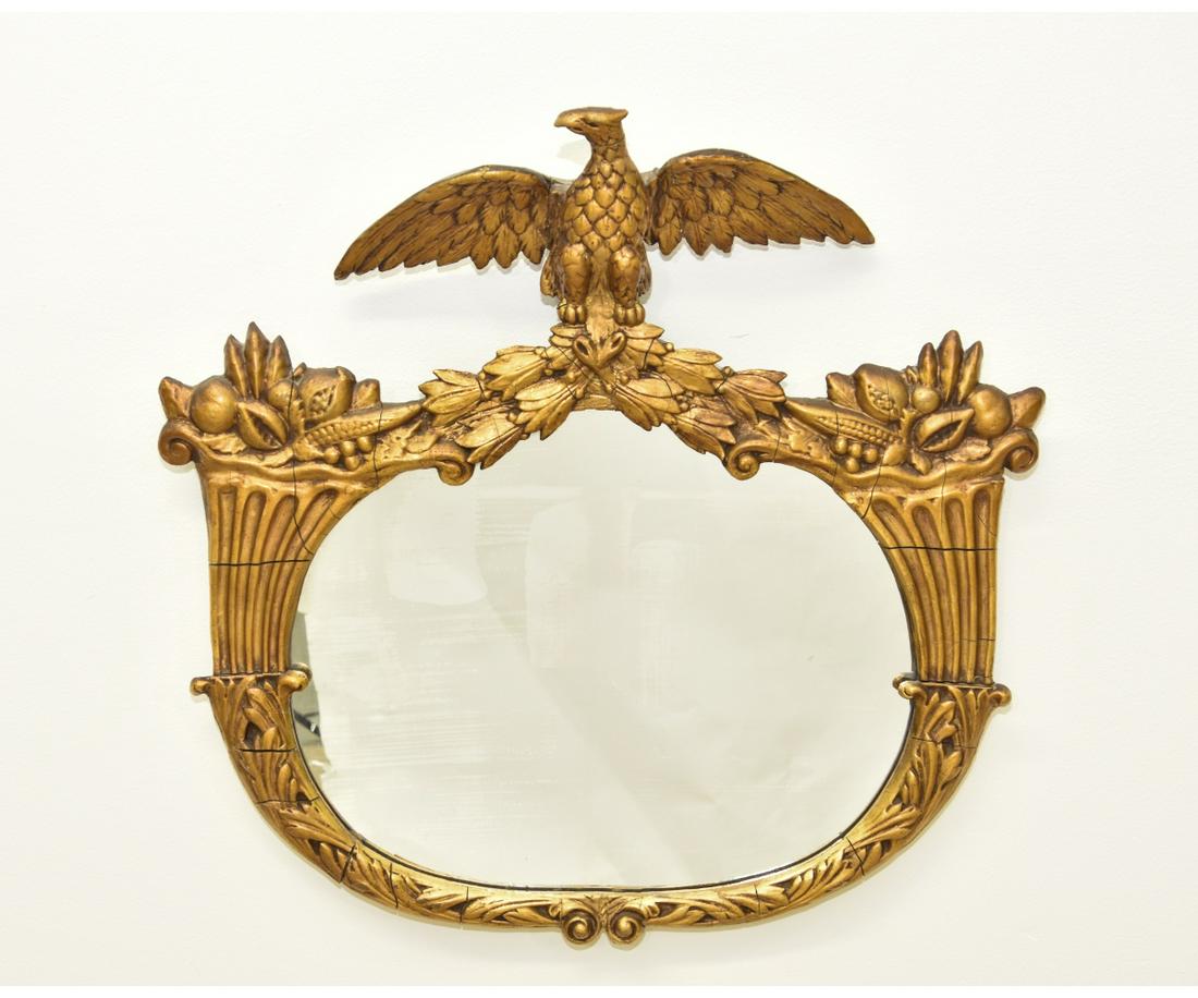 Federal Style Plaster Gilt Eagle Mirror (1 of 5)