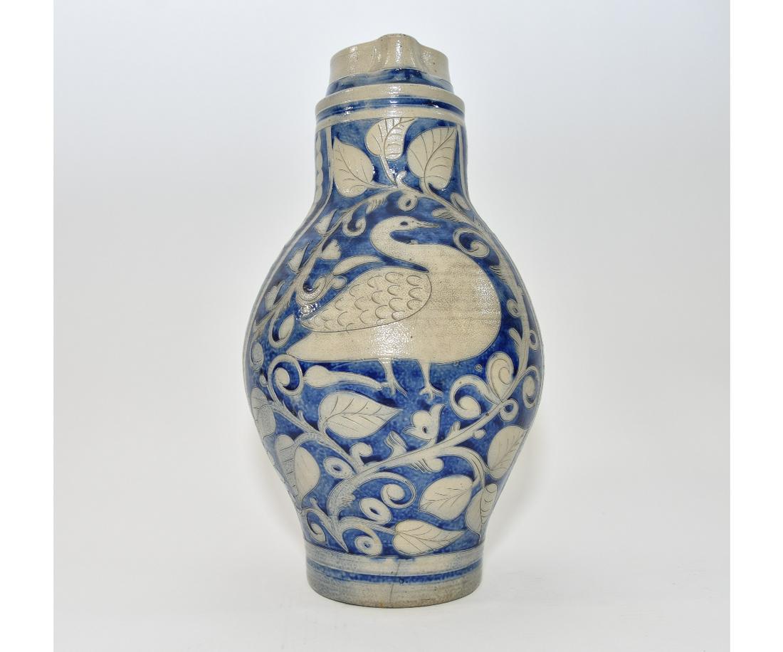 Large German Westerwald Stoneware Pitcher (1 of 8)