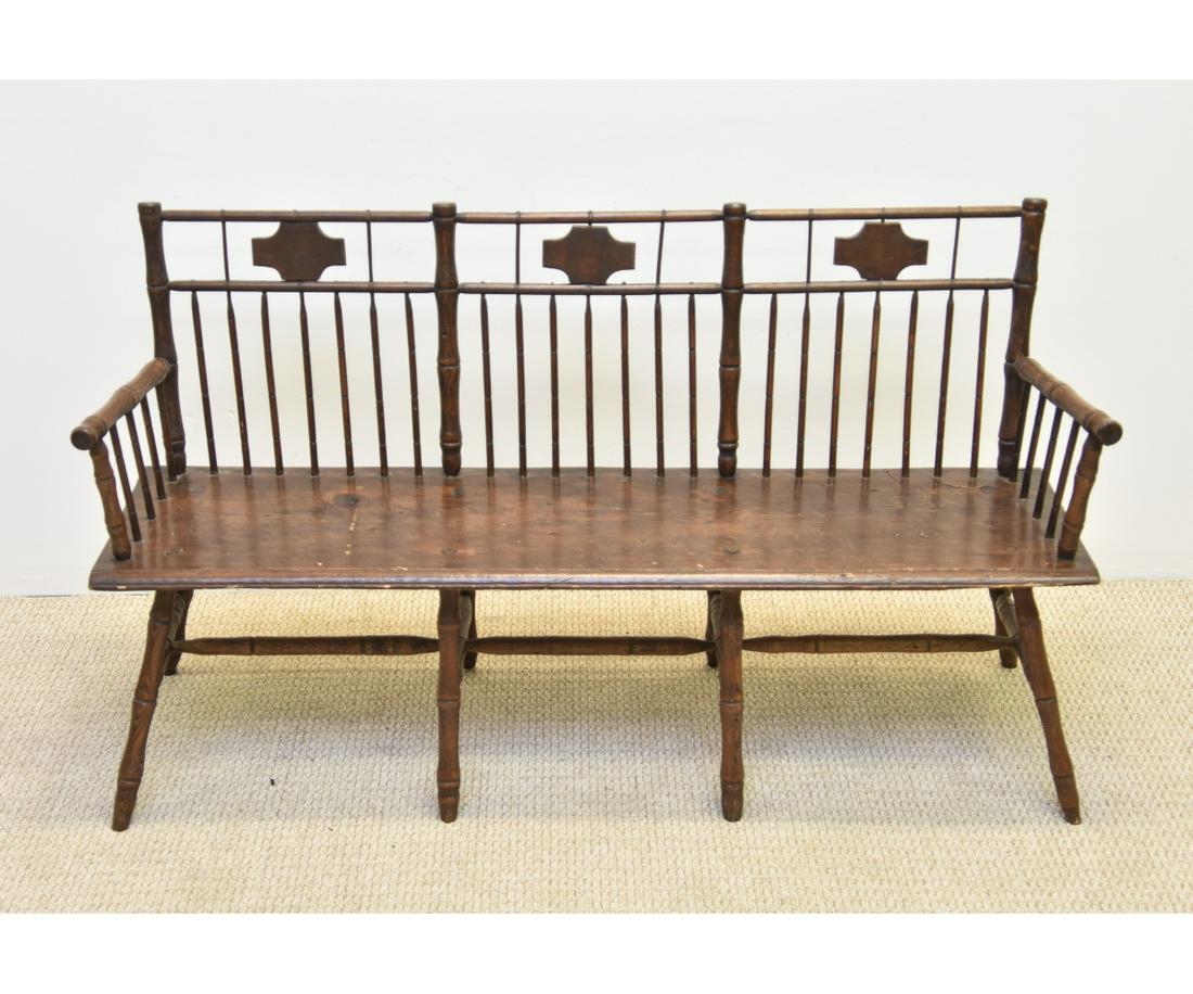 Windsor Settee Early 19th c. (1 of 8)