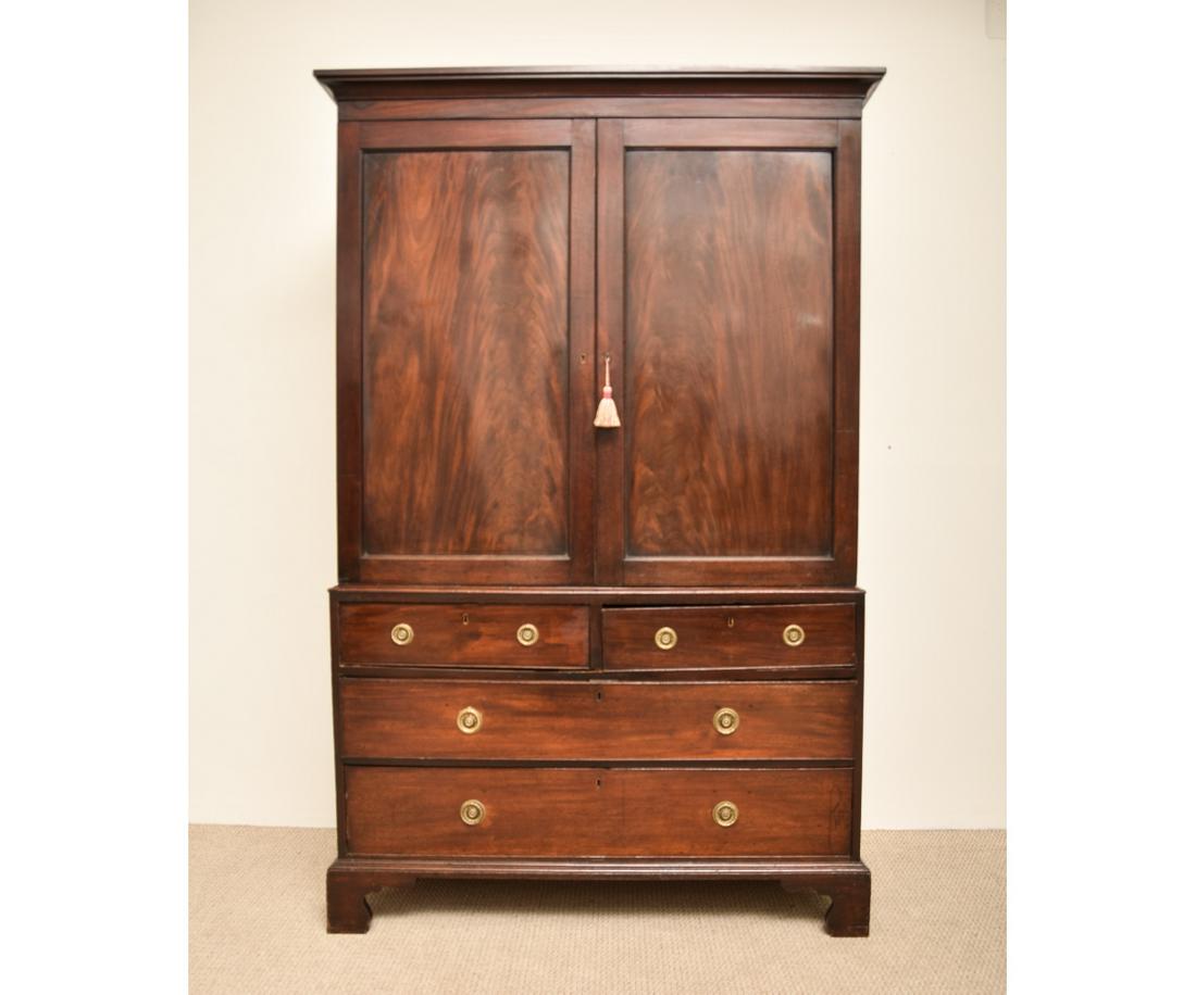 Georgian Mahogany Linen Press (1 of 8)