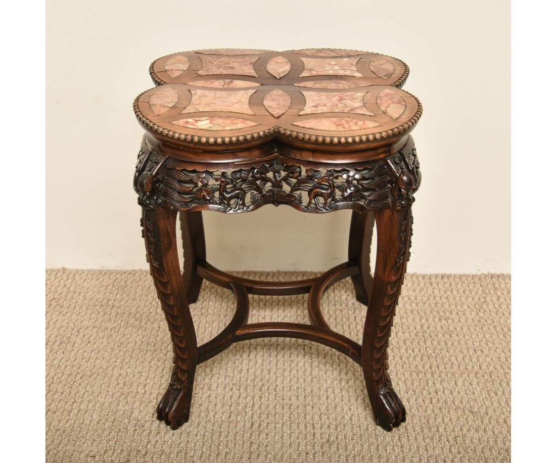 Asian Carved Marble Top Table (1 of 7)