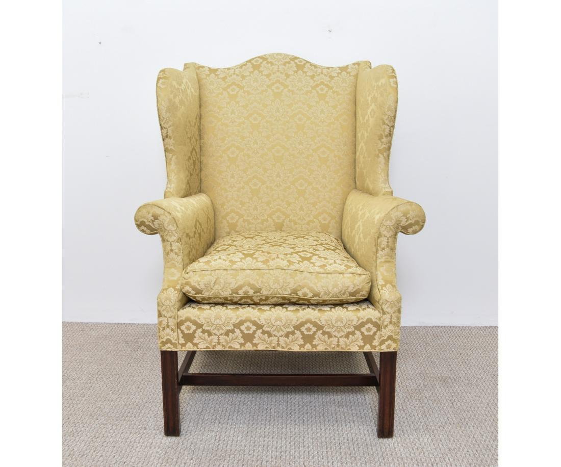 Chippendale Mahogany Wing Chair (1 of 8)