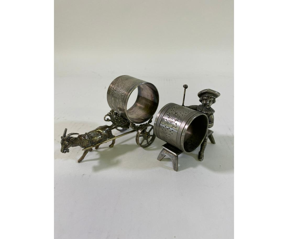 Victorian Silver Plate Goat Napkin Ring etc. (1 of 8)