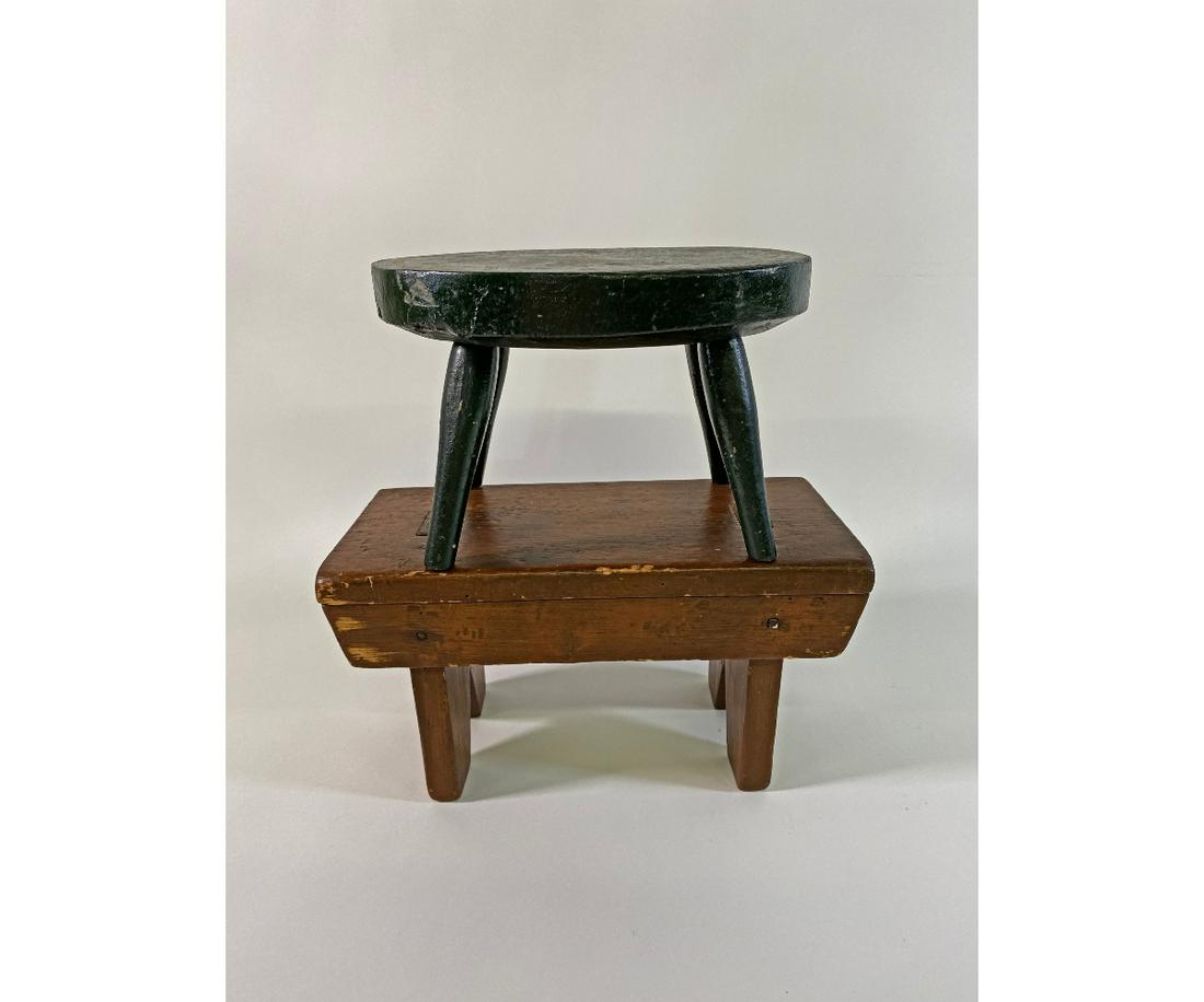 Green Painted Stool etc. (1 of 9)