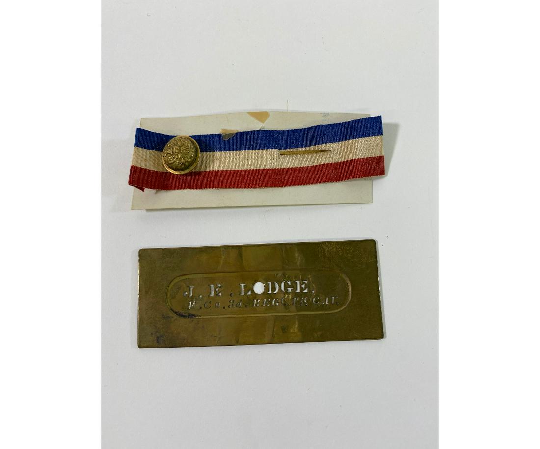 Brass Civil War Button and Stencil (1 of 8)