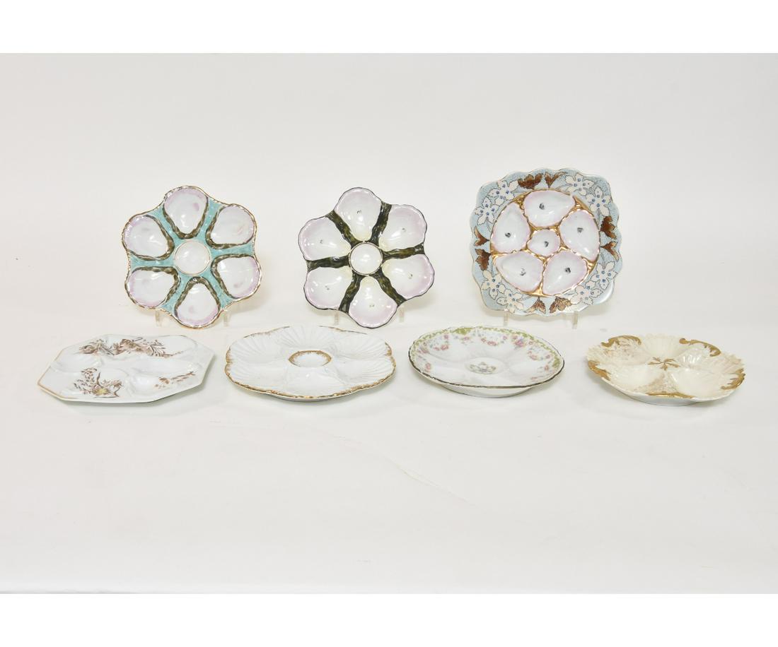 Seven Vintage Oyster Plates (1 of 2)