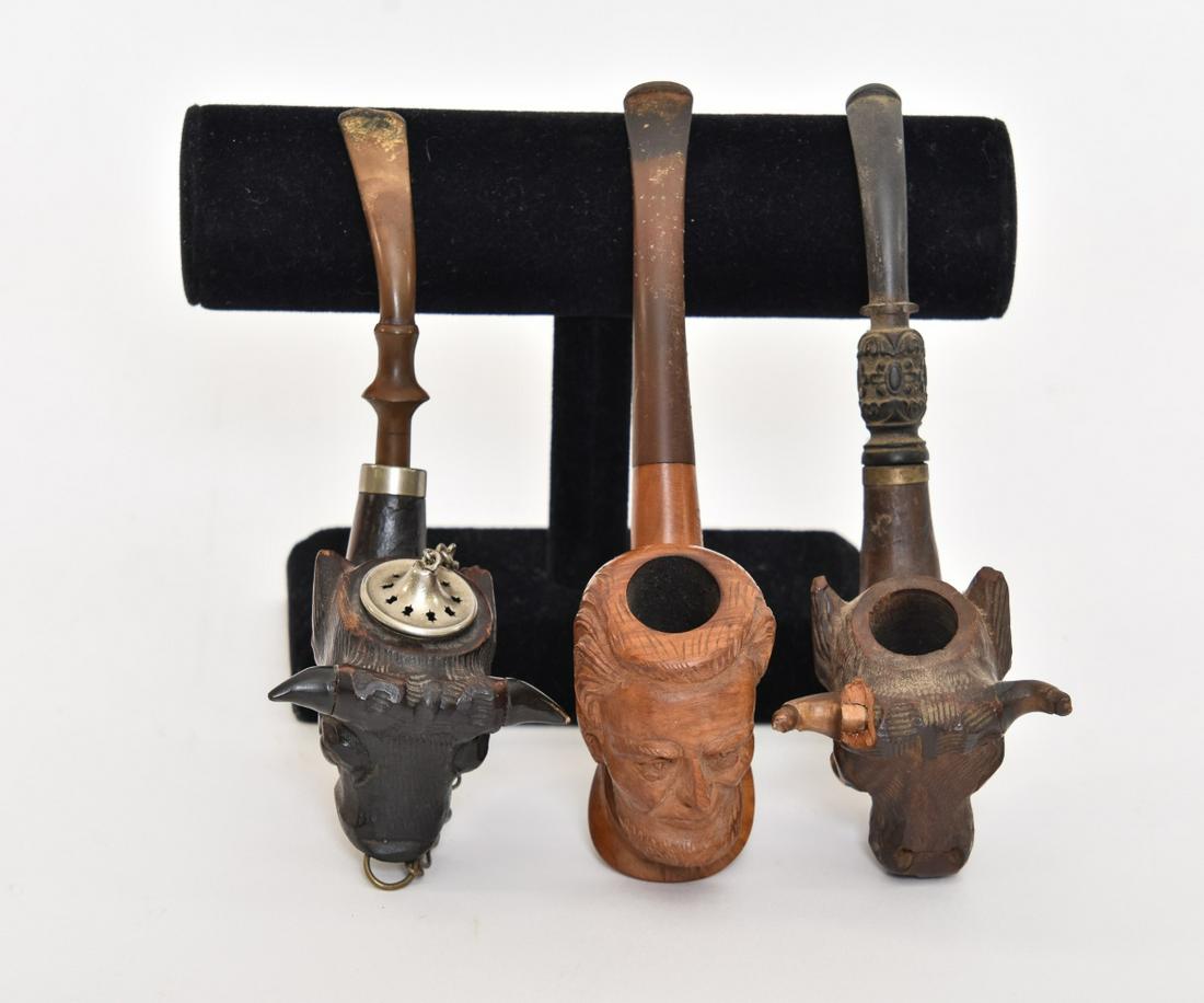Three Carved Smoking Pipes (1 of 4)