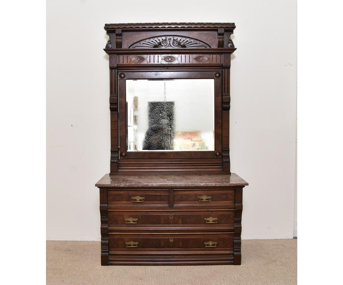 Victorian Walnut Dresser (1 of 3)