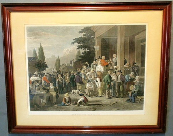 Print "The County Election" (after) John Sartain.: Print "The County Election" (after) John Sartain. 24"x31"