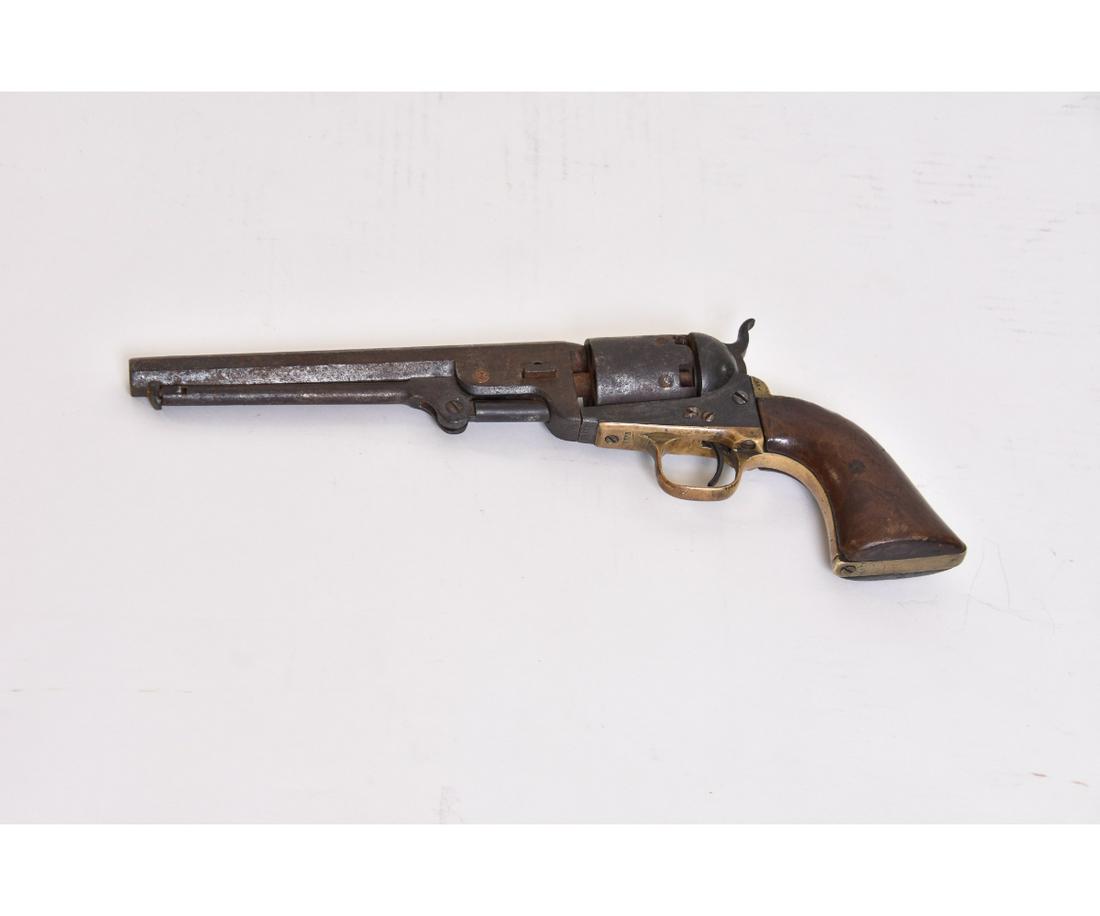 NAVY COLT REVOLVER: 1851 Navy Colt revolver, .36 caliber with matching serial numbers #38753. 7.5" barrel length / 13" overall