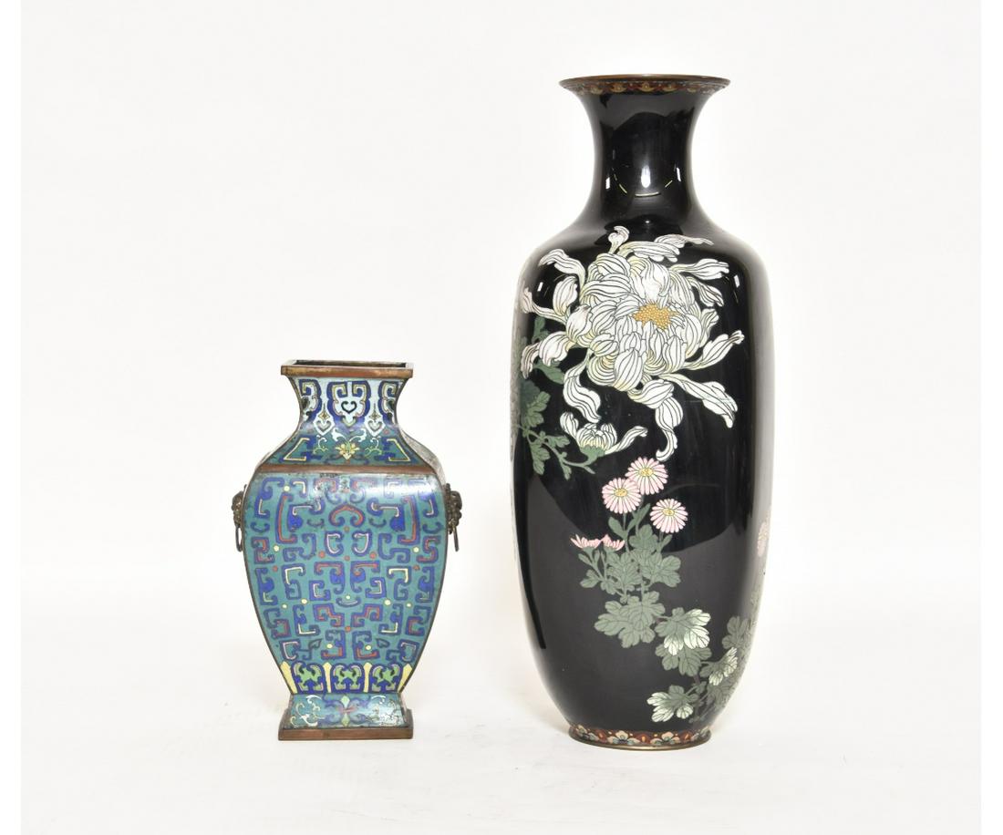 LARGE ASIAN CLOISONNE' VASE (1 of 6)