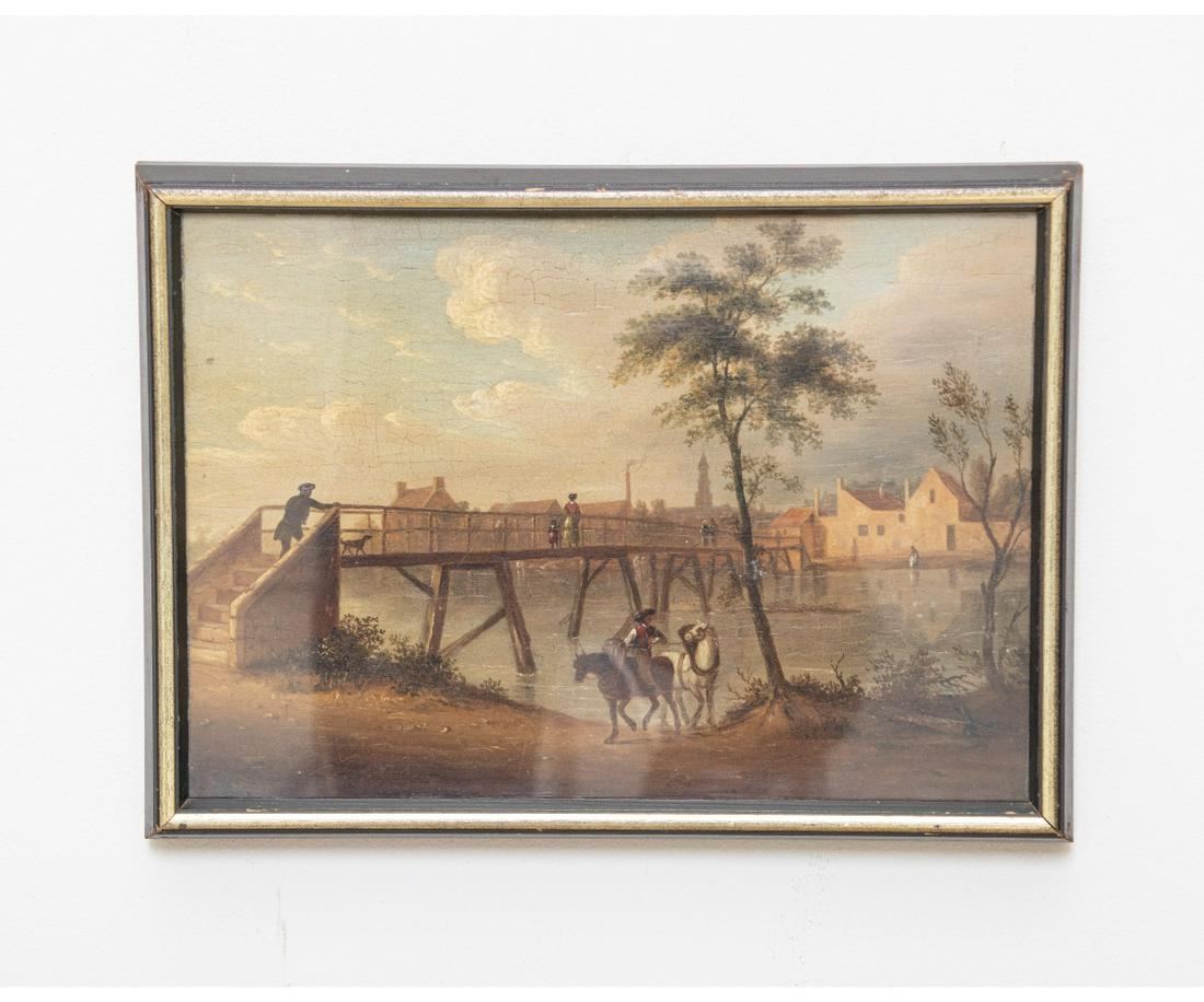 CONTINENTAL SCHOOL OIL ON PANEL (1 of 4)