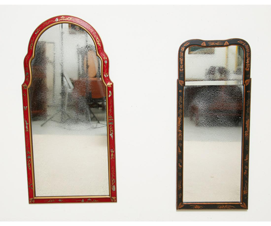 TWO QUEEN ANNE STYLE MIRRORS (1 of 4)