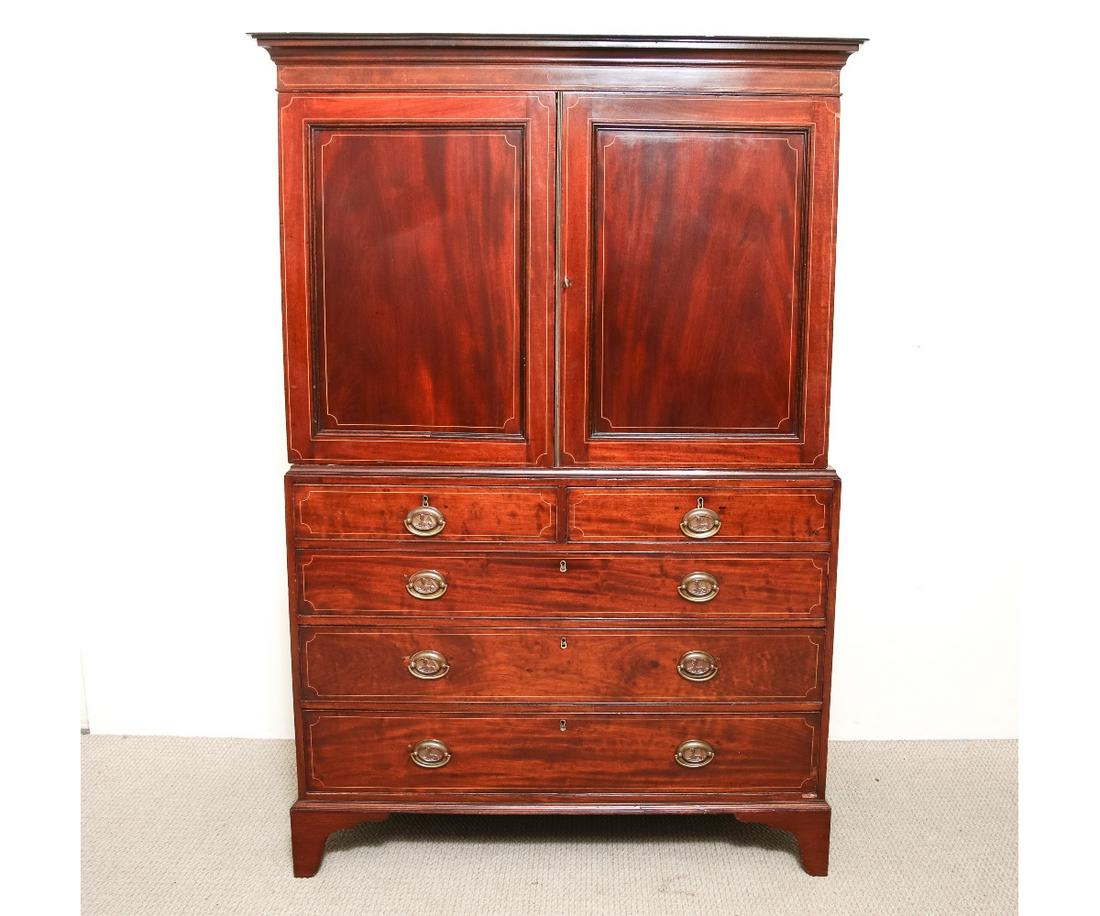 GEORGIAN INLAID LINEN PRESS (1 of 5)