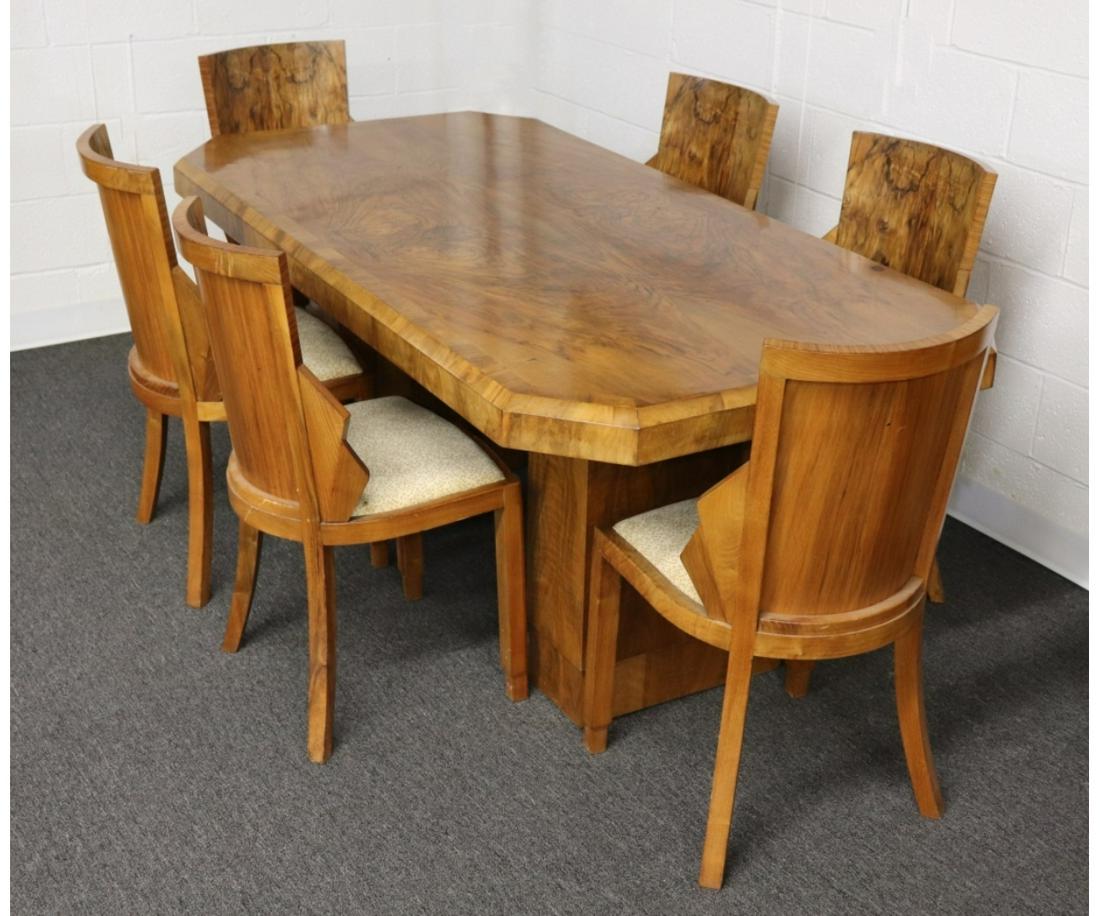 FRENCH ART DECO TABLE AND CHAIRS (1 of 6)