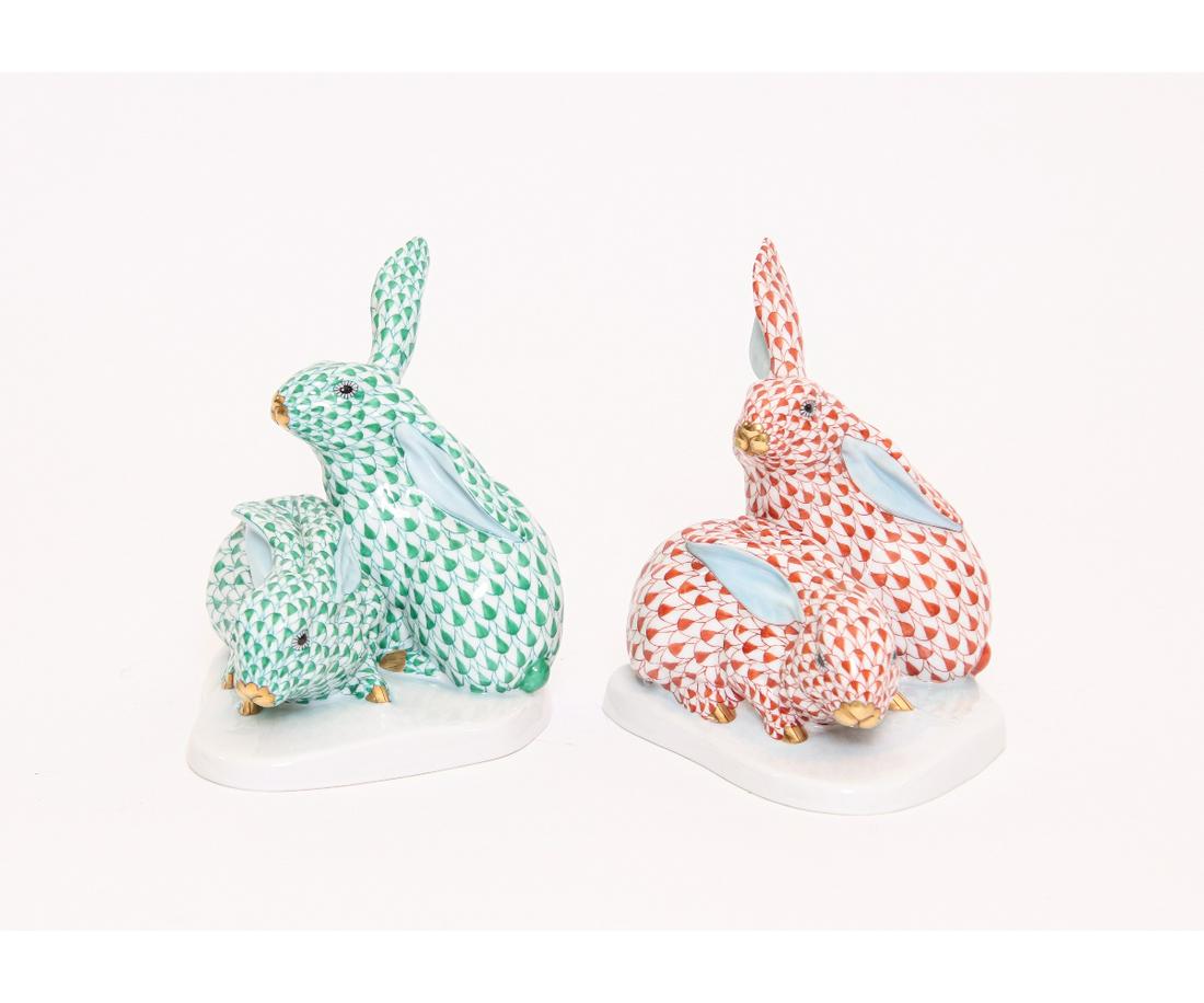 TWO HEREND RABBIT GROUPS (1 of 4)