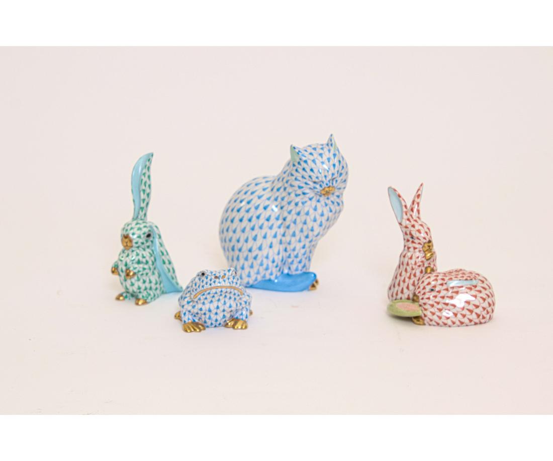 FOUR HEREND ANIMAL FIGURES (1 of 4)