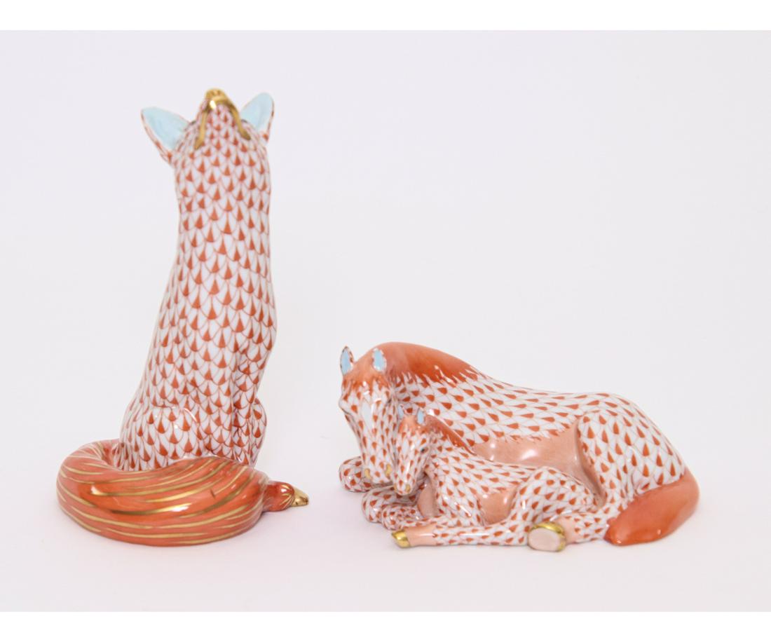 HEREND SEATED FOX etc. (1 of 5)