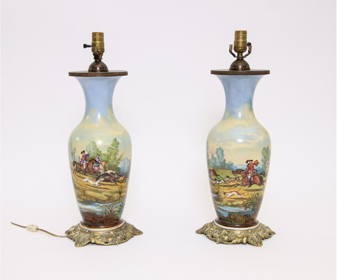 PAIR PORCELAIN VASES (1 of 5)