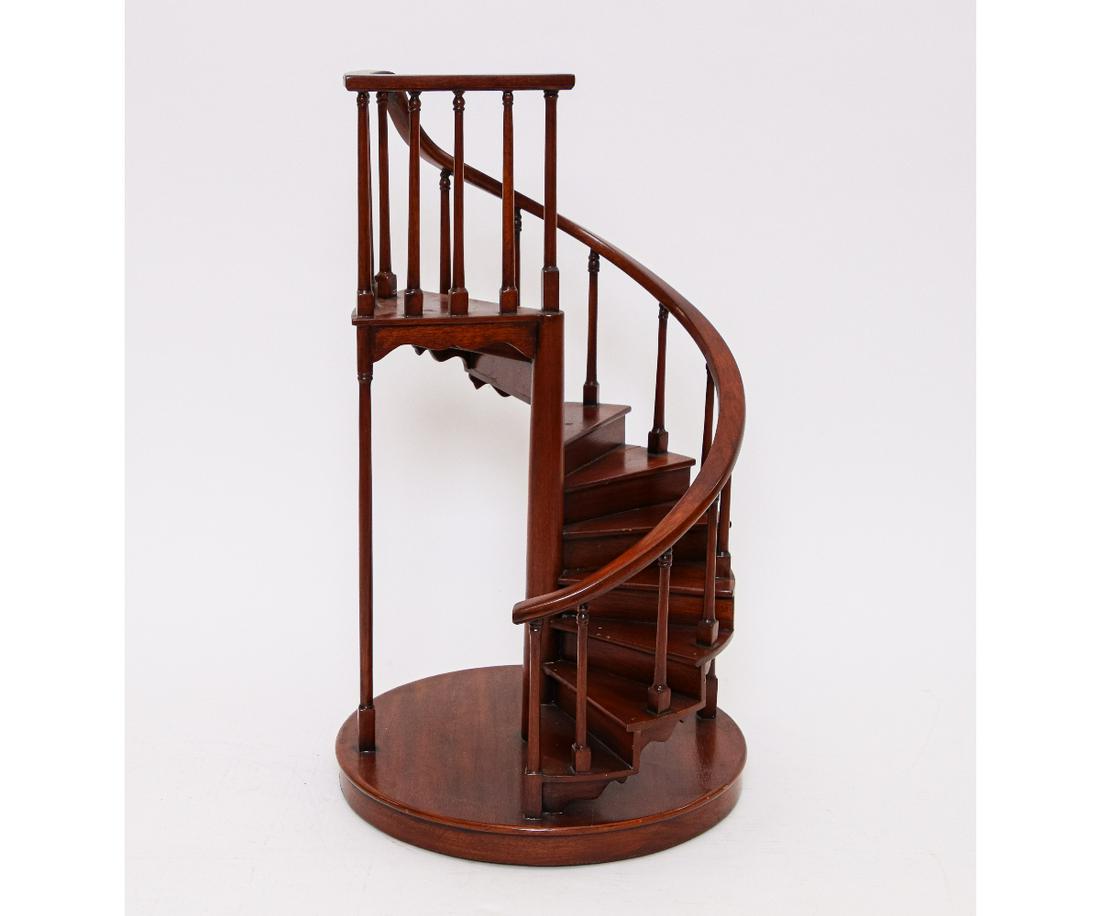 MINIATURE MAHOGANY SPIRAL STAIRCASE (1 of 7)