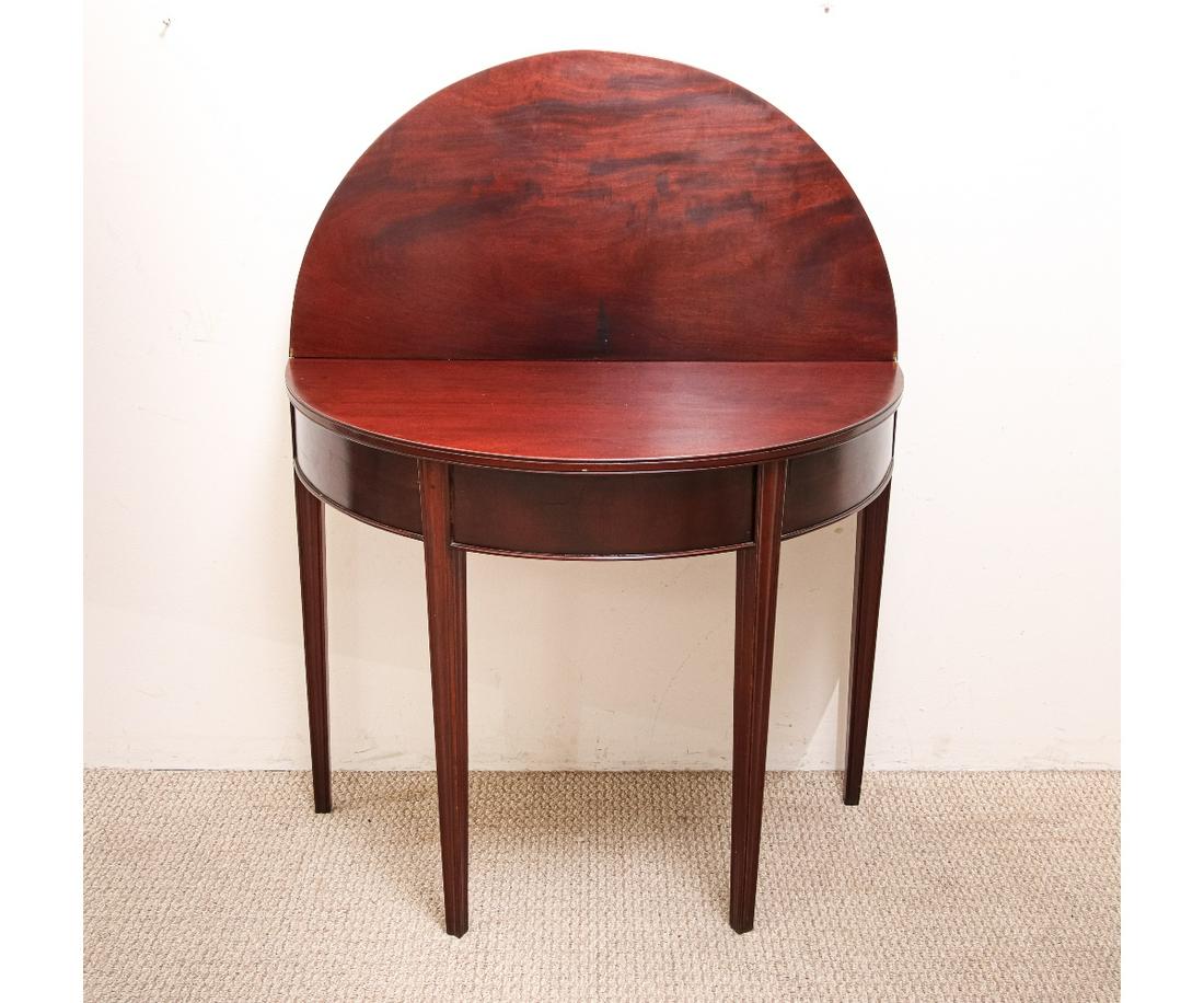 PHILADELPHIA CHIPPENDALE DEMI-LUNE CARD TABLE (1 of 6)