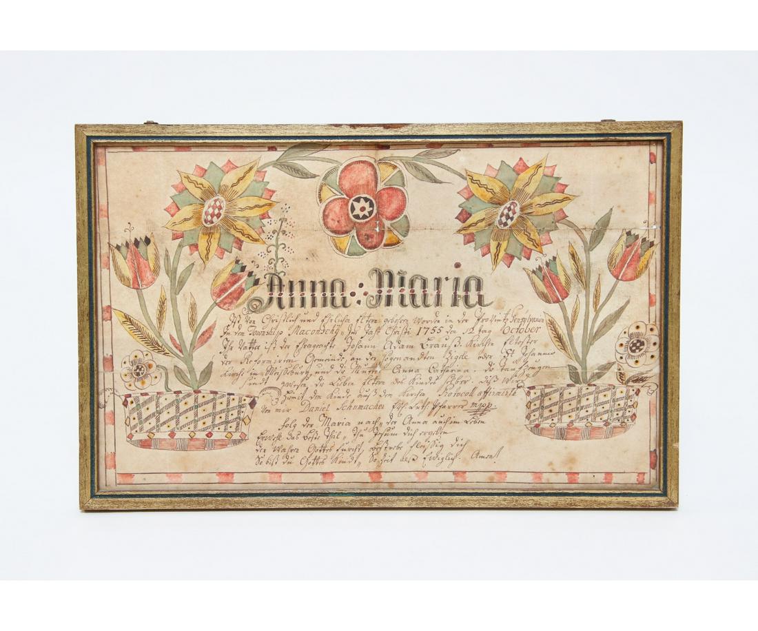 PENNSYLVANIA FRAKTUR TAUFSCHEIN (1 of 4)