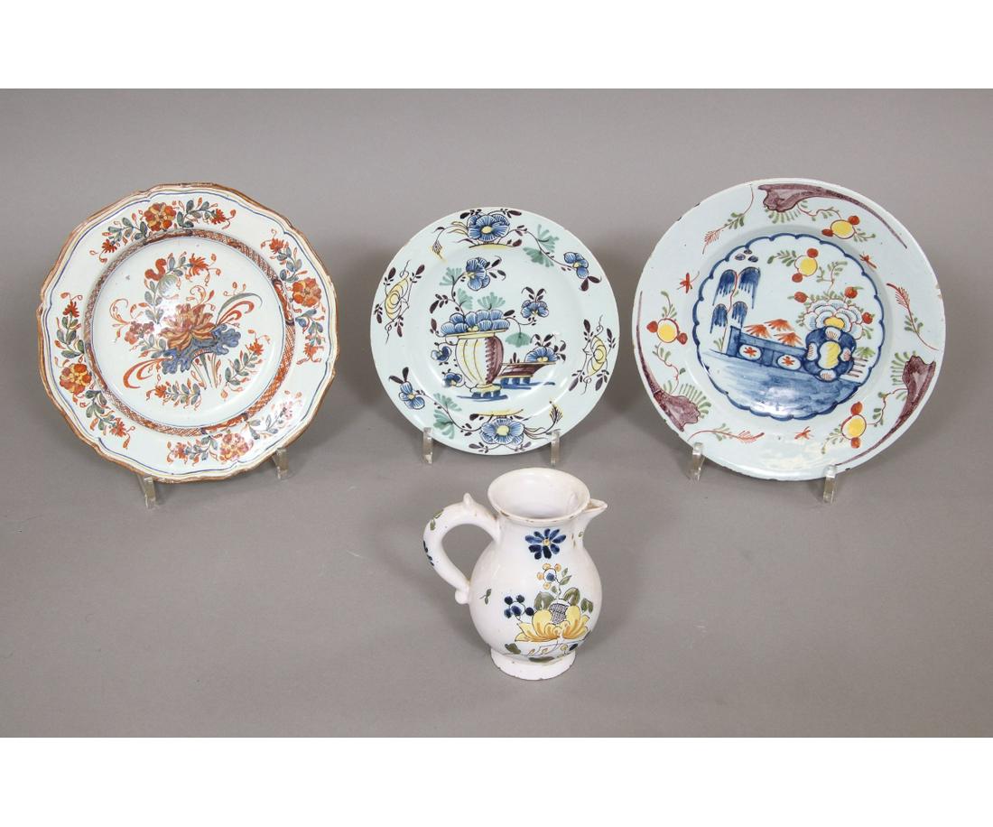 ITALIAN FAIENCE STAG PLATE etc. (1 of 5)