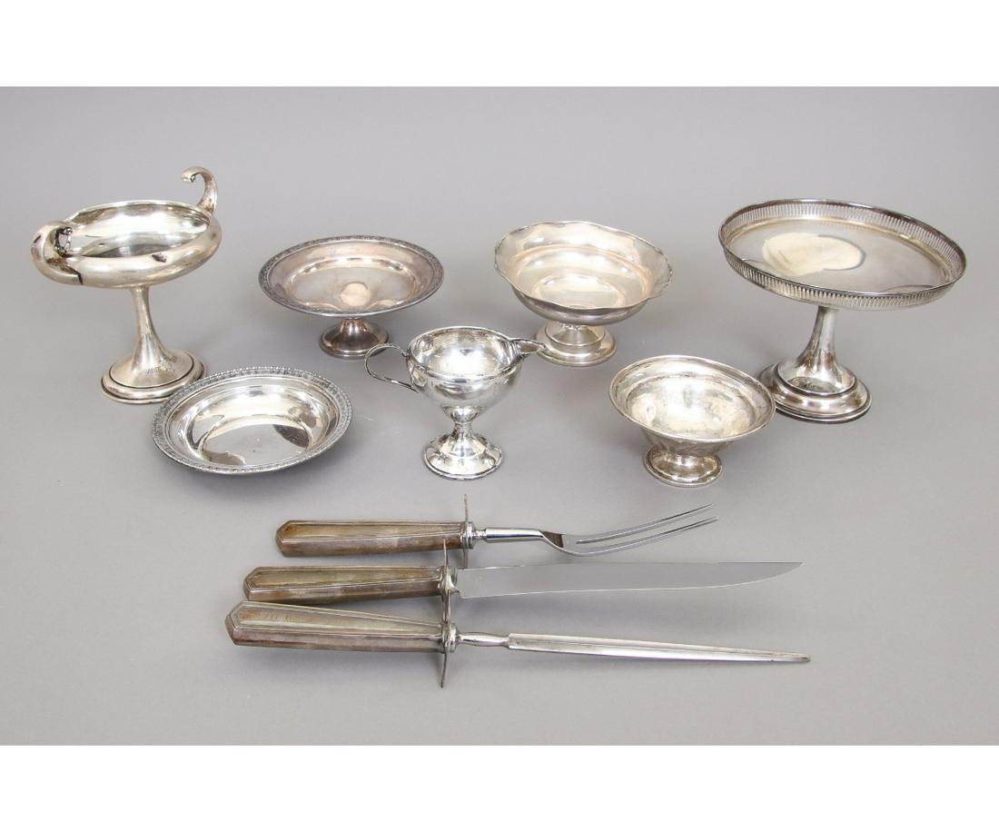 WEIGHTED STERLING SILVER TABLEWARE etc. (1 of 2)