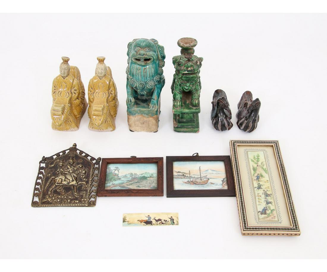 CHINESE GLAZED FOO DOGS etc. (1 of 5)