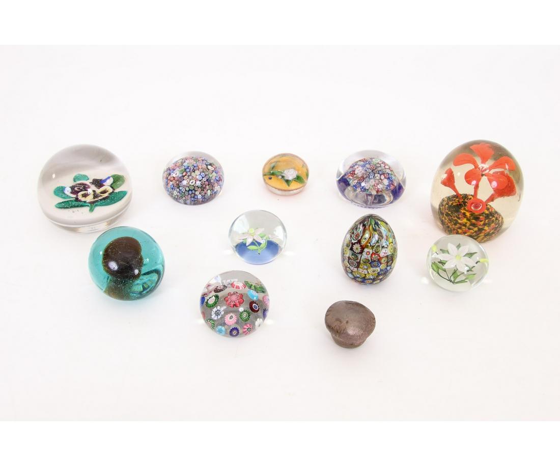 ELEVEN VINTAGE PAPER WEIGHTS (1 of 2)