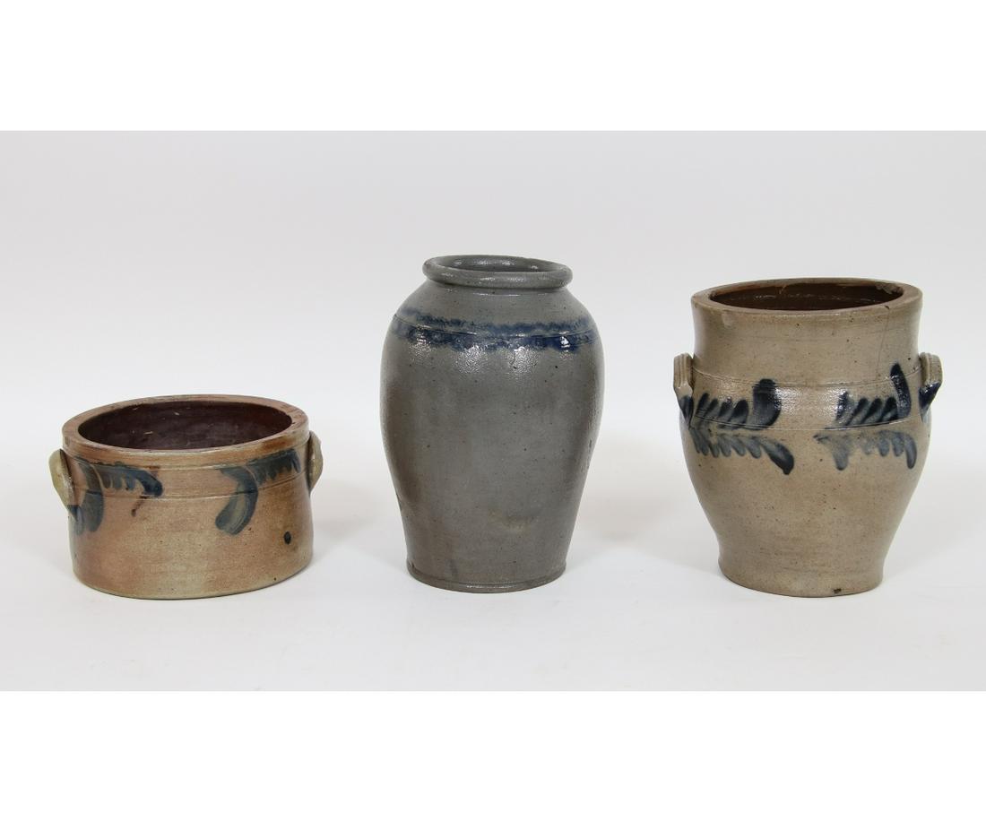 THREE PIECES OF STONEWARE (1 of 5)