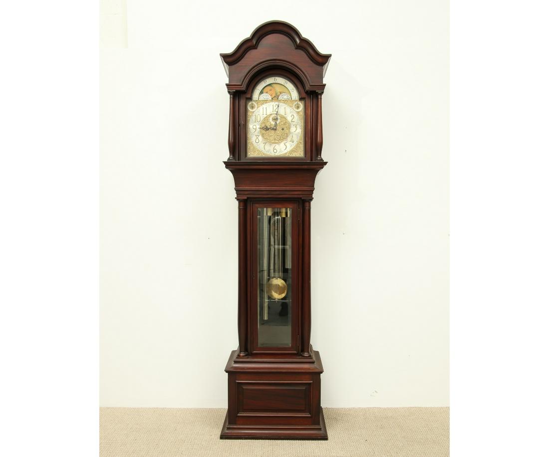 J.E. CALDWELL MAHOGANY GRANDFATHER CLOCK (1 of 11)