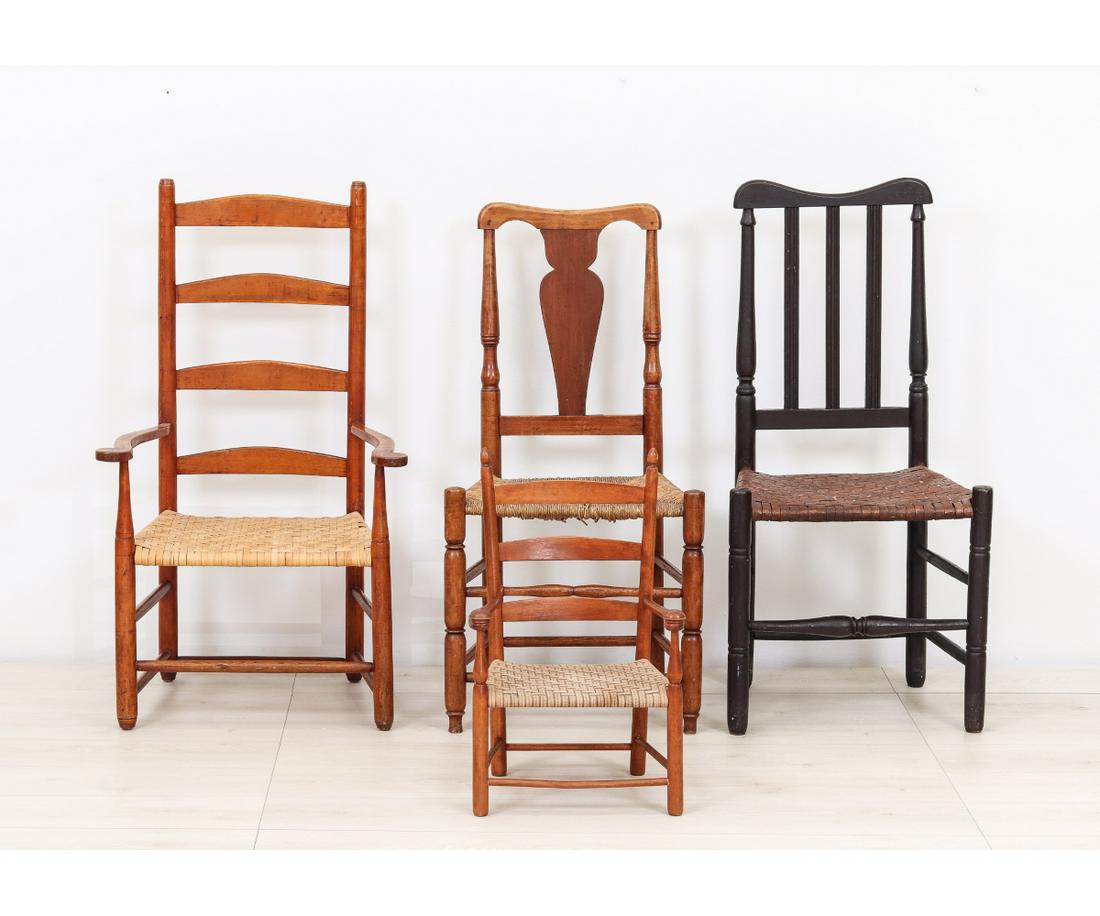 THREE CHAIRS AND BENCH (1 of 6)