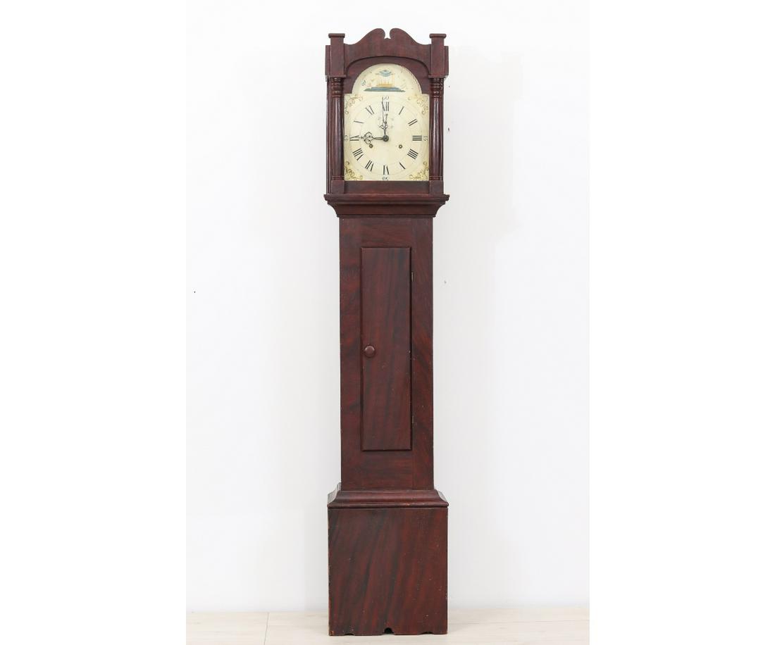 NEW ENGLAND GRAIN PAINTED TALL CLOCK (1 of 8)