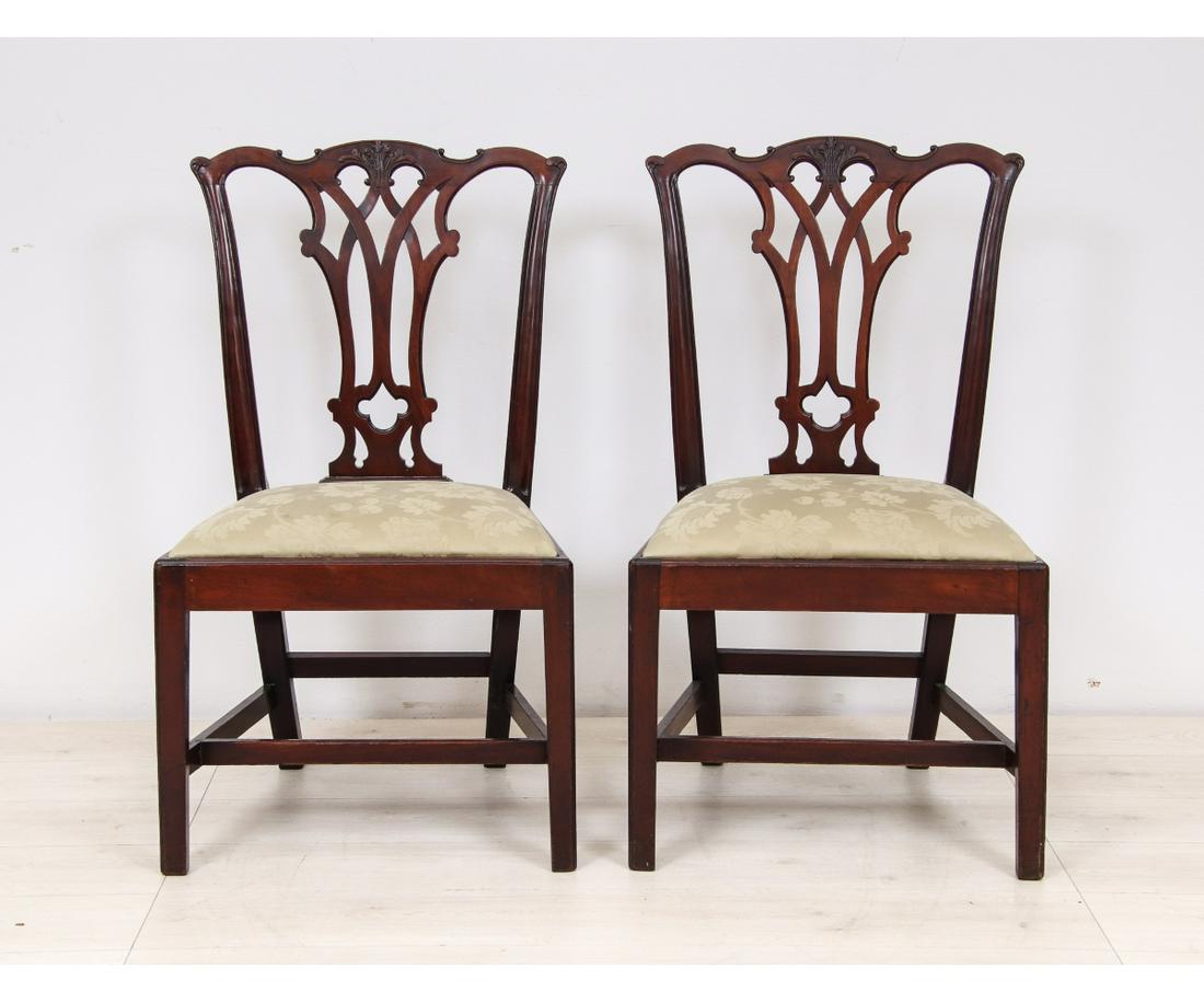 PAIR PHILADELPHIA CHIPPENDALE SIDE CHAIRS (1 of 6)