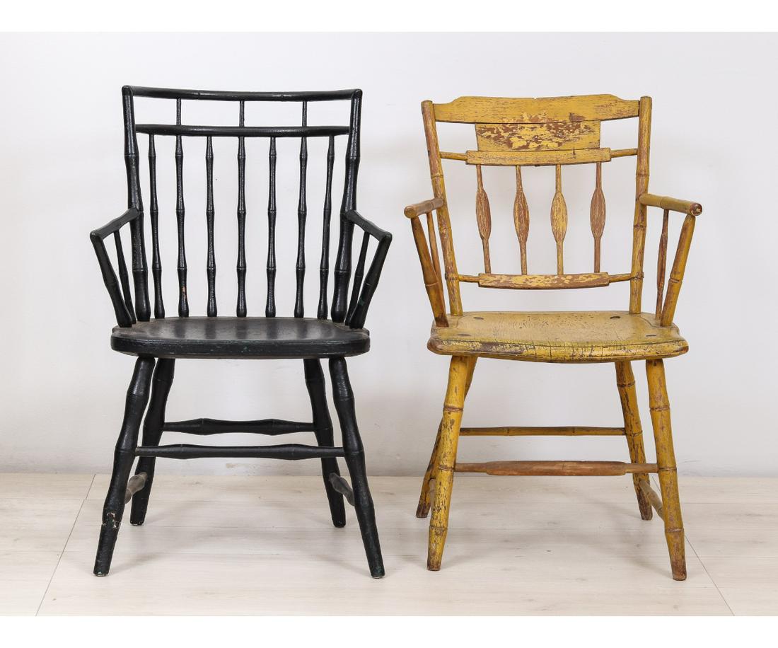 TWO WINDSOR ARMCHAIRS (1 of 7)