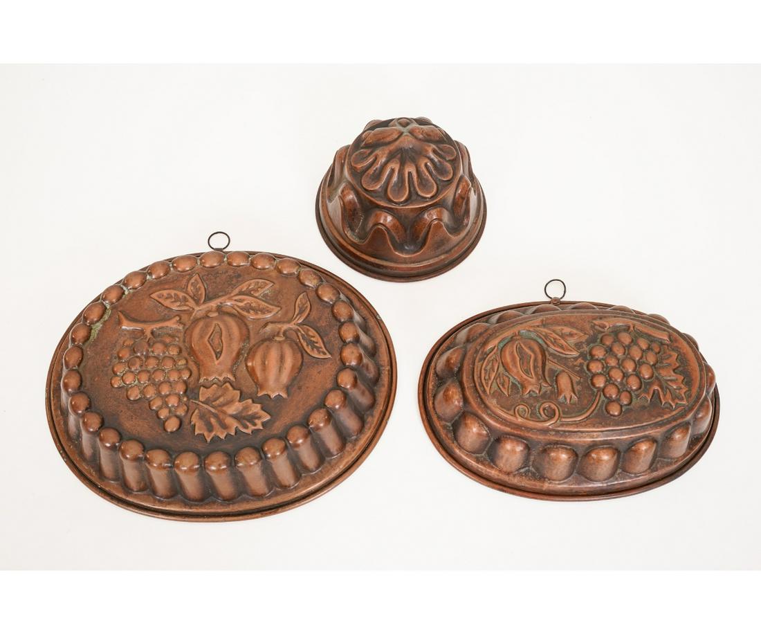 THREE FRENCH COPPER MOLDS (1 of 5)